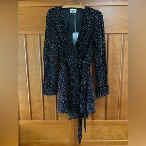 NWT Show me your Mumu rainbow sequin wrap dress. Size medium